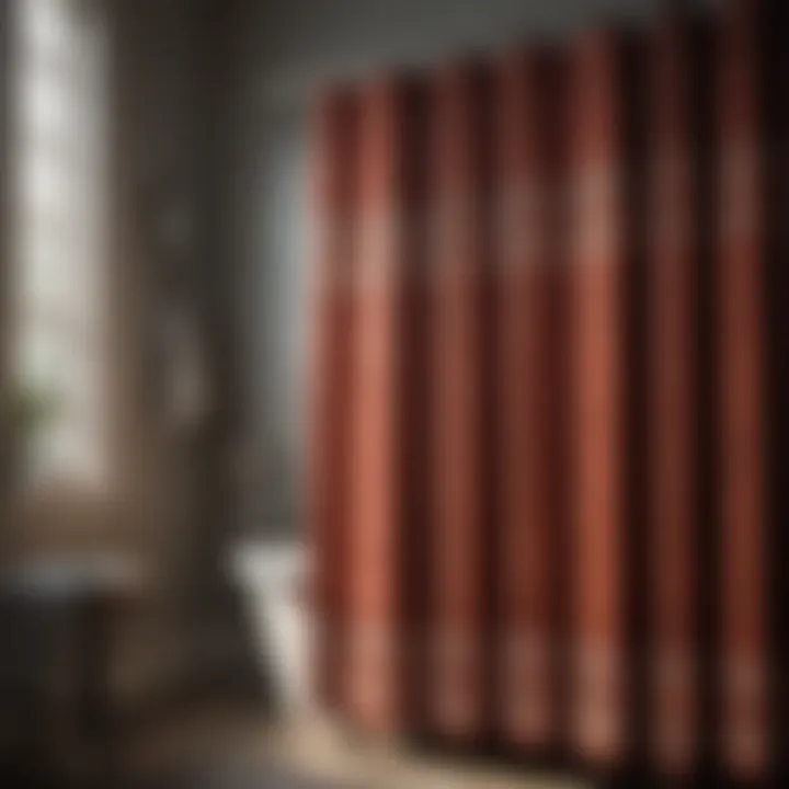 Vintage western style shower curtain