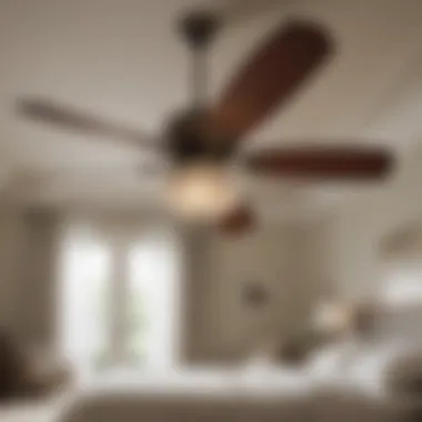 Elegant whisper quiet ceiling fan in a serene bedroom setting