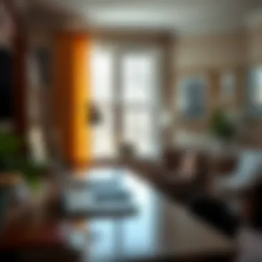 Personal Touches in Workspace Personal items and artwork enhancing creativity and comfort