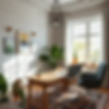 Serene Home Office Design A serene home office space with natural light and plants