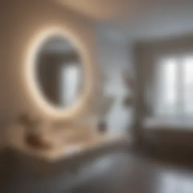 Warm Illumination from Flush Mount LED Lighting Bathroom illuminated by warm flush mount LED lighting