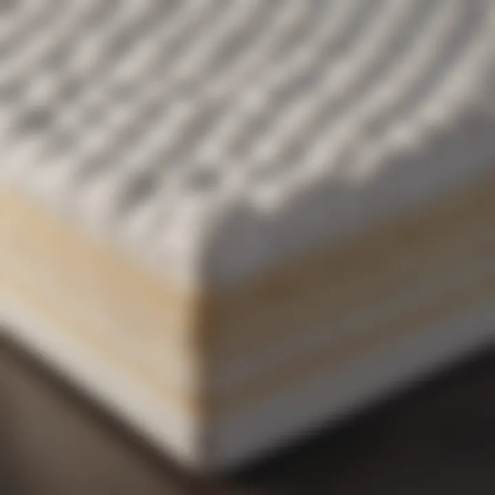 Illustration showcasing the layers of a foam mattress