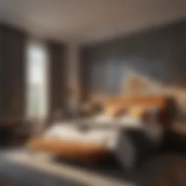 Personalized Artistic Space Stylish bedroom with personalized decor and artistic touches