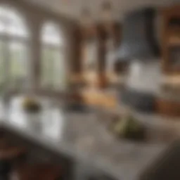 Stunning granite countertops in a contemporary kitchen setting