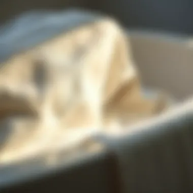 Close-up of soft, high-quality fabric of a bath sheet