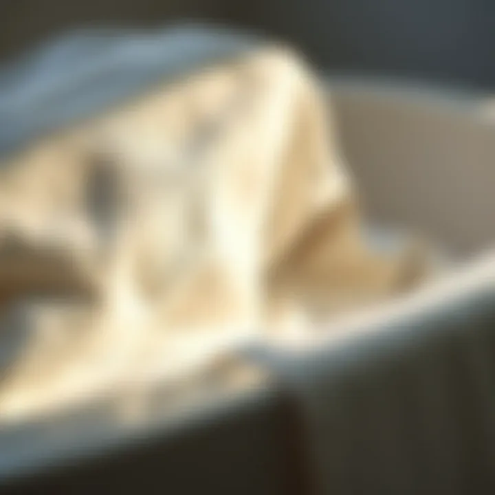 Close-up of soft, high-quality fabric of a bath sheet