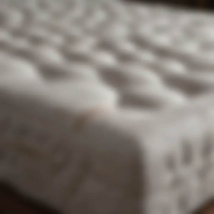 Close-up of high-quality mattress materials