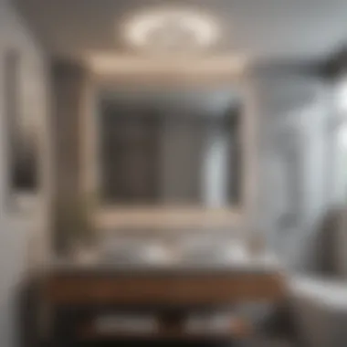 Contemporary Bathroom Lighting Contemporary bathroom showcasing bright and functional ceiling lights