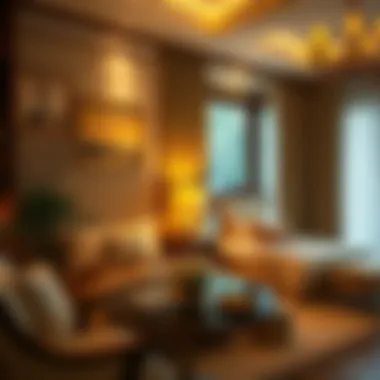 Cozy Bedroom Ambiance Cozy bedroom setting with warm lighting from end table lamp