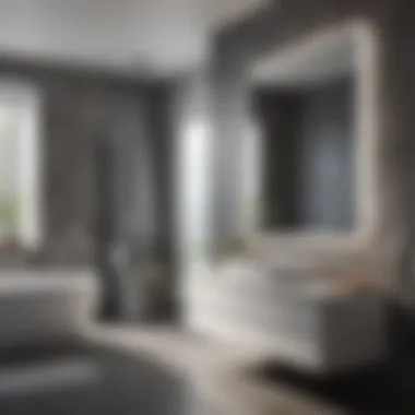 Smart Technology in Bathroom Cleaning A high-tech bathroom equipped with smart cleaning devices and gadgets.