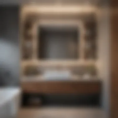 Contemporary Built-in Cabinetry Contemporary built-in cabinetry enhancing bathroom decor