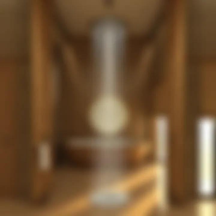 Luxurious spa-like shower with rainfall fixture