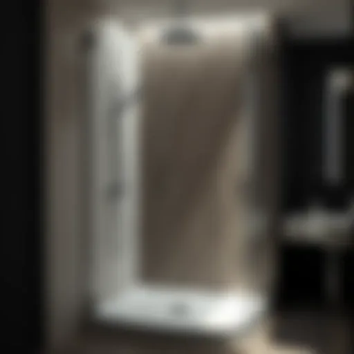 Sleek minimalist shower design with glass enclosure