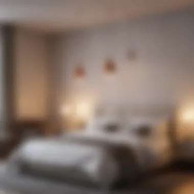 Modern Pendant Lighting for a Chic Bedroom Elegant pendant lights hanging above a stylish bed in a modern bedroom.