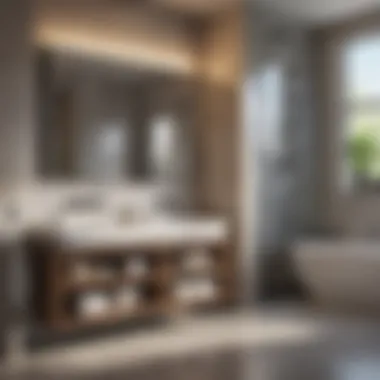 Space-Efficient Bathroom Layout Space-efficient bathroom layout with creative storage solutions