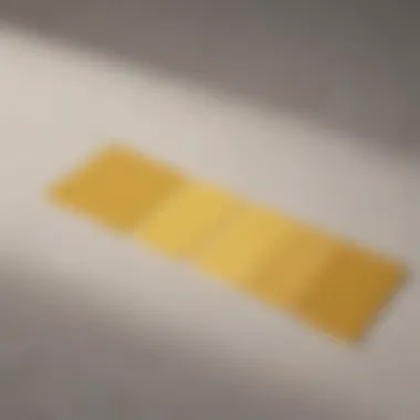 Exploring Yellow Paint Swatches Close-up of yellow paint swatches showcasing various shades