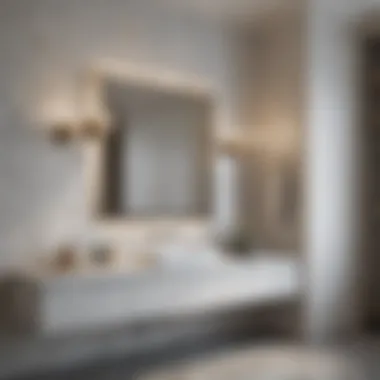 Installing White Granite in Luxury Bathrooms Installation process of white granite countertops in a luxurious bathroom setting