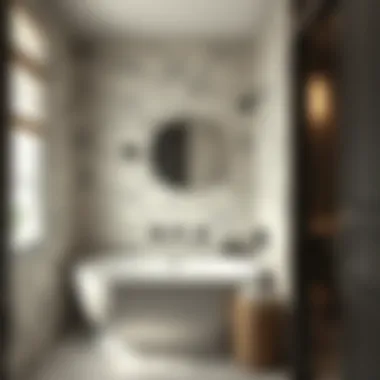 Finished tiled small bathroom with modern aesthetics