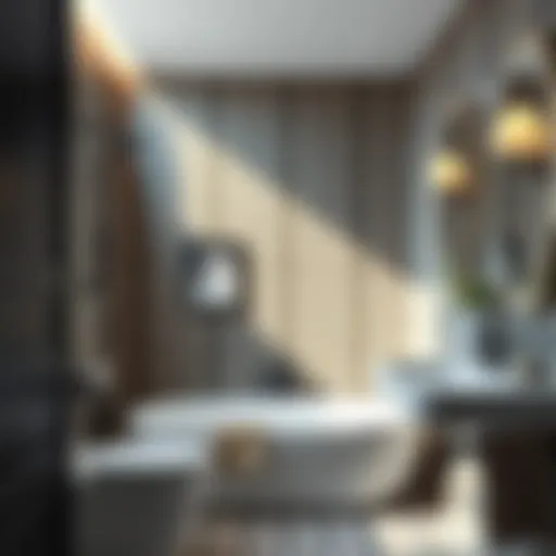 Stylish tile layout in a small bathroom