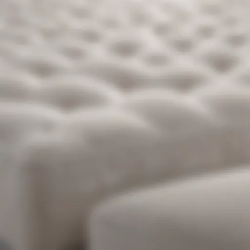 Close-up view of Linenspa mattress material showcasing its quality and construction