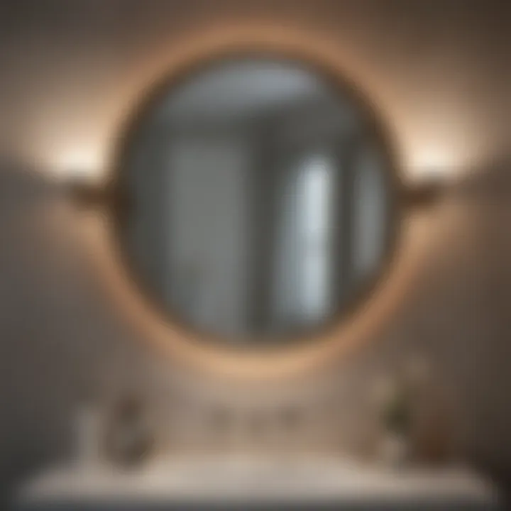 Stylish wall-mounted mirror light in a luxurious bathroom