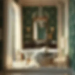 Luxurious bathroom setting featuring plush bath sheets