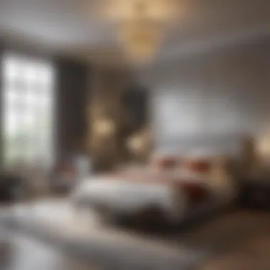 Stylish Bedroom Design with Lighting and Airflow Stylish bedroom design showcasing lighting and airflow synergy