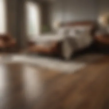 Maintenance tips for wood floors on a stylish bedroom setup