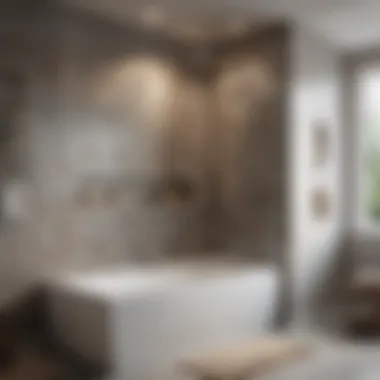 Elegant Tub Shower Combo Design Elegant tub shower combo in a modern bathroom