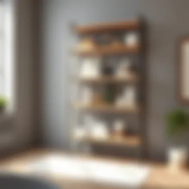 Multi-functional shelving unit with bathroom essentials