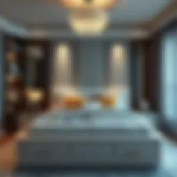 Elegant bed featuring built-in drawers for efficient storage