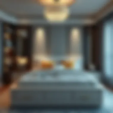 Elegant bed featuring built-in drawers for efficient storage