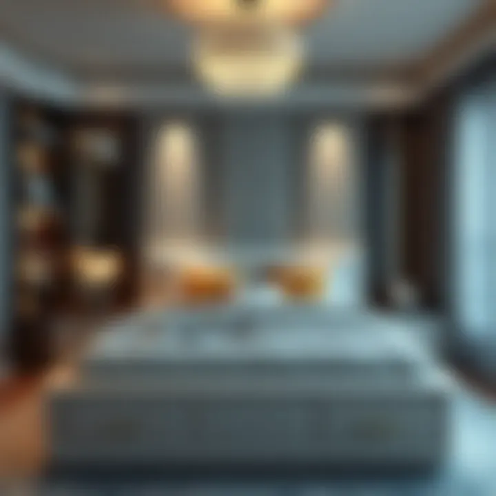 Elegant bed featuring built-in drawers for efficient storage