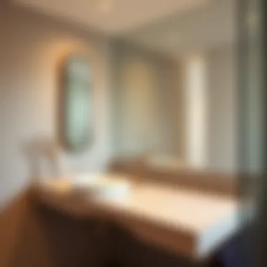 Minimalist Aesthetics: Less is More Stylish wall-mounted counter in a minimalist bathroom