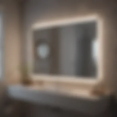 Chic LED Lighting for Bathroom Mirrors Stylish LED lights illuminating a chic bathroom mirror