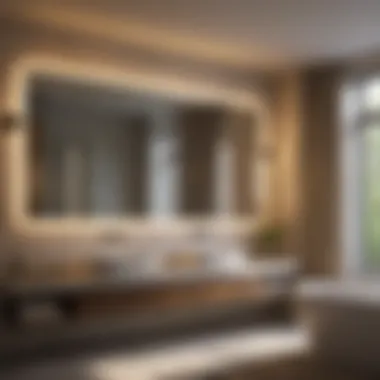 Inviting Warm Lighting in Bathroom Warm lighting creating an inviting ambiance in a bathroom
