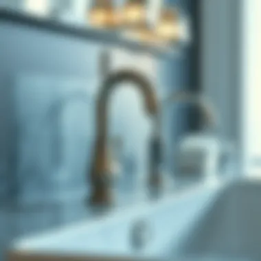 Comparison of Moen faucet with competitor products highlighting unique elements