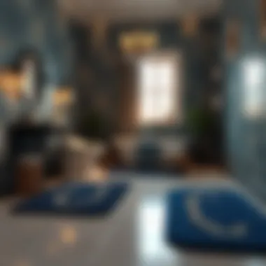 Variety of stylish non-slip bath mats displayed