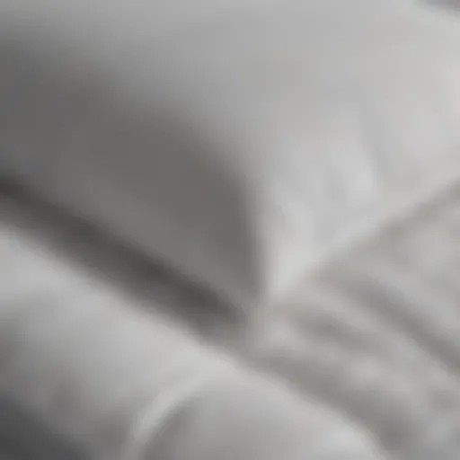 Close-up view of a plush pillow top mattress layer