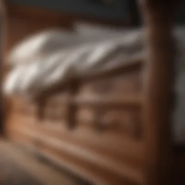 Sophisticated Red Oak Bed Frame Elegant red oak bed frame showcasing intricate grain patterns