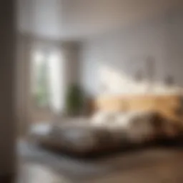A minimalist bedroom showcasing the impact of limited furniture.