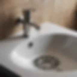 Visual representation of a slow bathroom sink drain