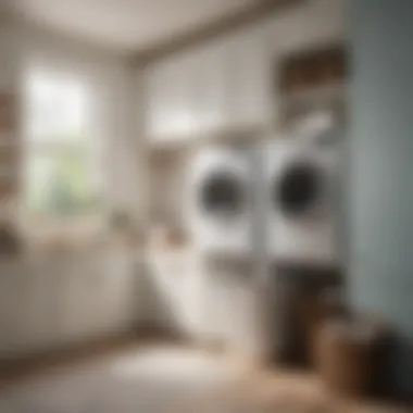 Stylish Laundry Space Enhancement Stylish laundry space featuring the Rev A Shelf hamper