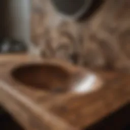A beautifully crafted rustic reclaimed wood bathroom vanity showcasing intricate grain patterns.