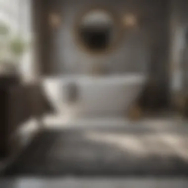 Luxurious Bathroom Rug Luxurious bathroom rug enhancing the decor