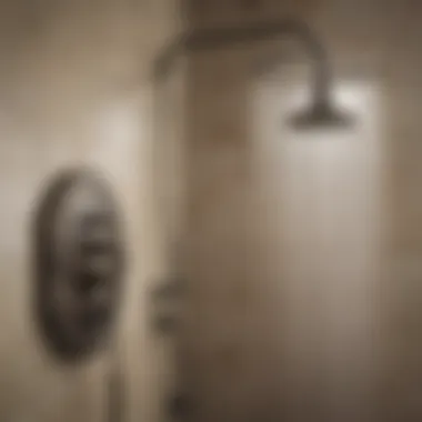 Charming vintage-style shower with decorative fixtures.