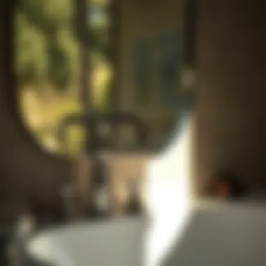 Illustration showing the installation process of a faucet