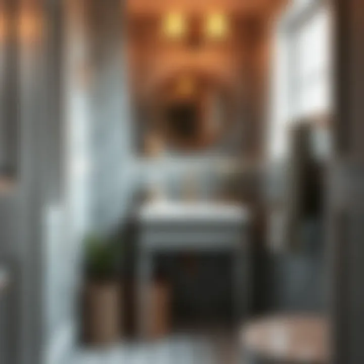 Chic decor ideas enhancing the aesthetics of a compact bathroom.