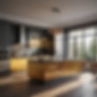 Elevated Kitchen Aesthetics Elegant kitchen design featuring modern fixtures and vibrant color palette