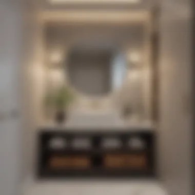 Maximizing Space: Smart Storage Ideas Innovative storage solutions integrated into a bathroom console
